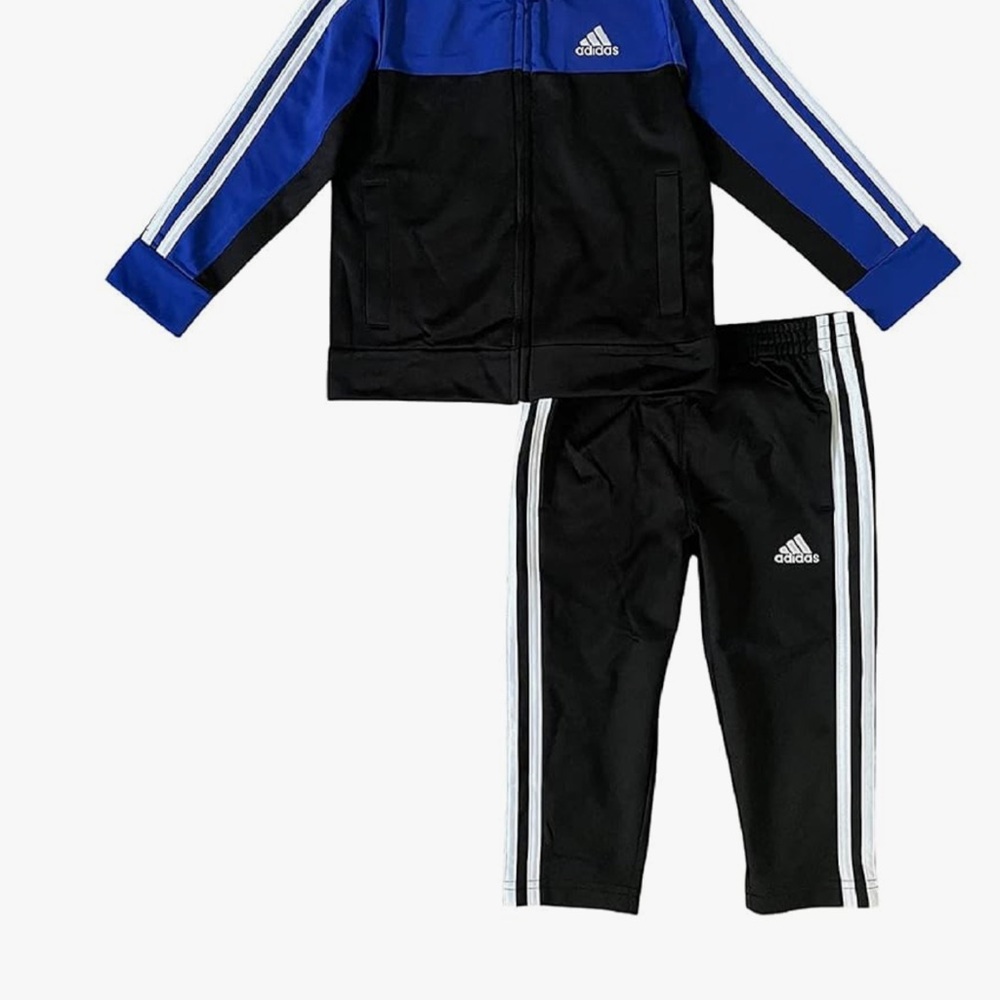Adidas Black and Blue Tracksuit